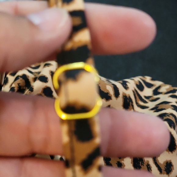 Aqua green Twist front over the shoulder One piece swimsuit Animal print Size S - Picture 9 of 10